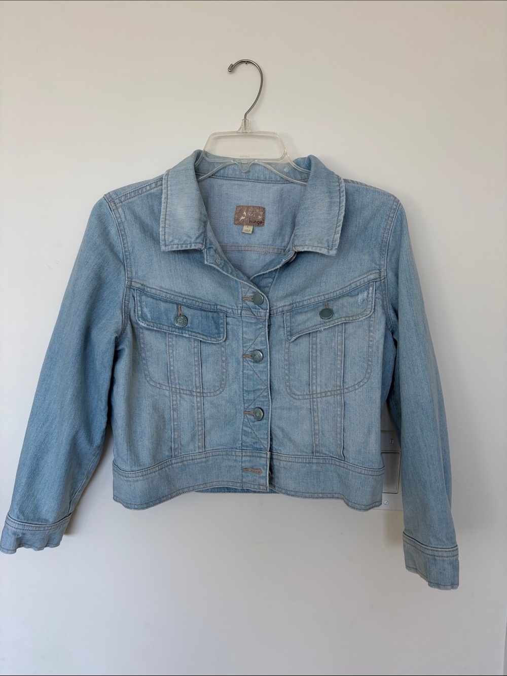 hinge Light Blue Denim Trucker Jacket
